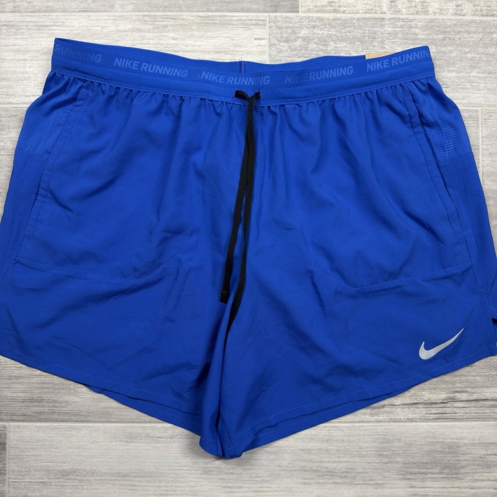 Nike Men's Dri-FIT Stride 2-in-1 Lined 5" Running Shorts Blue Large FN2992-480